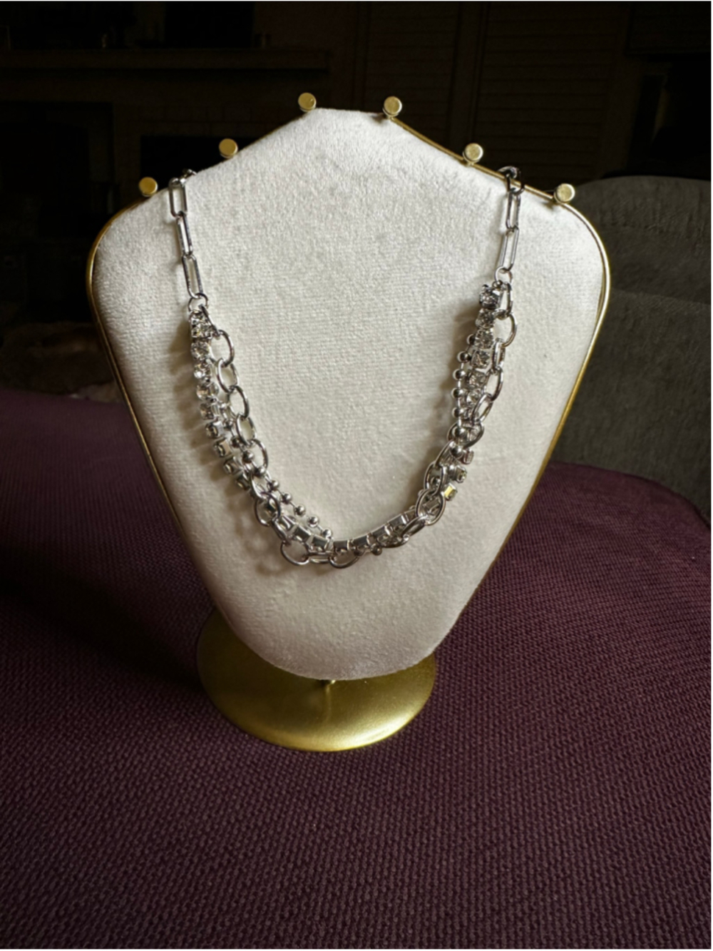 Nordstrom Rack Silver Tone Multi-Chain Necklace - Picture 2 of 4